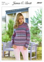 Knitting Pattern - James C Brett JB437 - Marble Chunky - Sweater